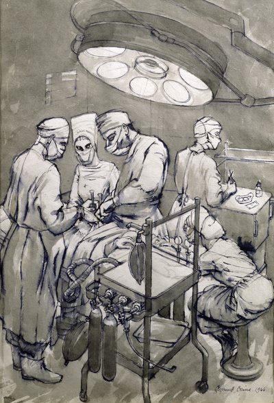 The Operation Theatre, 1966 by Osmund Caine